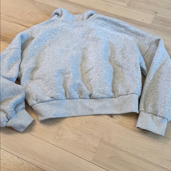 Abercrombie & Fitch Essentials Sunday Half-Zip Cropped Pullover Sweatshirt-S - Picture 5 of 5